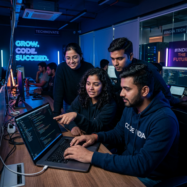 Apex IT Academy students collaborating on tech projects